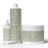 Kit Trio entretien lissage shampooing masque sérum pure matière sans sulfate