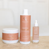 Kit d’entretien lissage Trio Shampoing ,masque et sérums Force Elixir KELMA CARE
