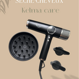 Sèche-Cheveux Kelma care Ionique Poids Plume avec Écran LCD et Diffuseur Spécial Cheveux Bouclés, 1600W